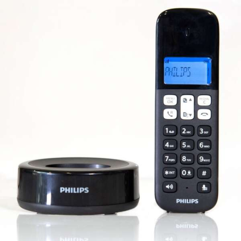 Ασύρματο Τηλέφωνο Philips D1611B GRS (Μαύρο)