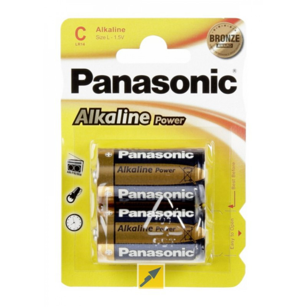 Panasonic μπαταρίες αλκαλικές C 1,5V 2τμχ