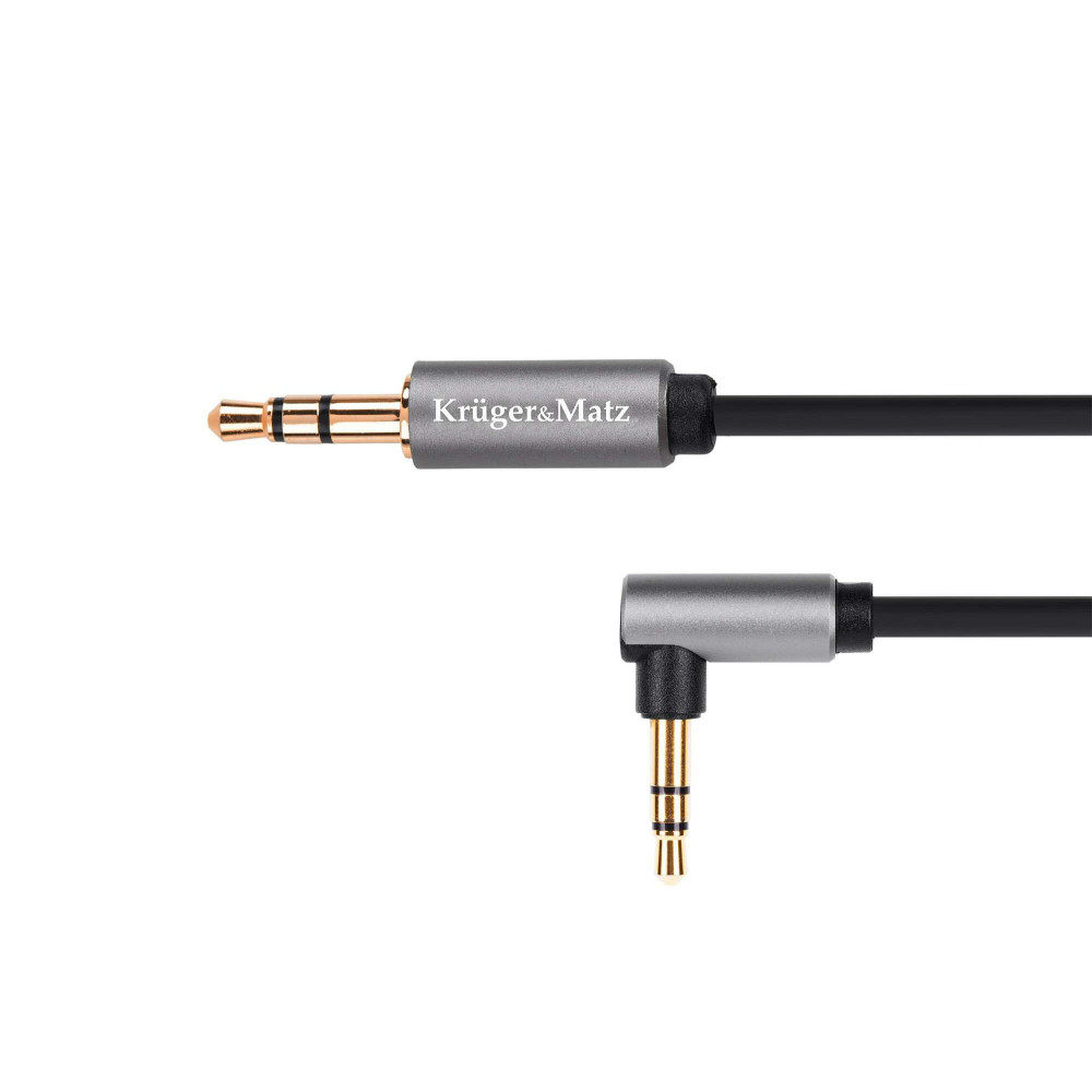 Καλώδιο Kruger & Matz mini Jack 3.5mm σε 3.5mm Γωνία Stereo 1m