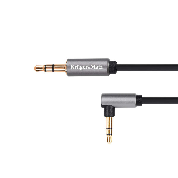 Καλώδιο Kruger & Matz mini Jack 3.5mm σε 3.5mm Γωνία Stereo 1m