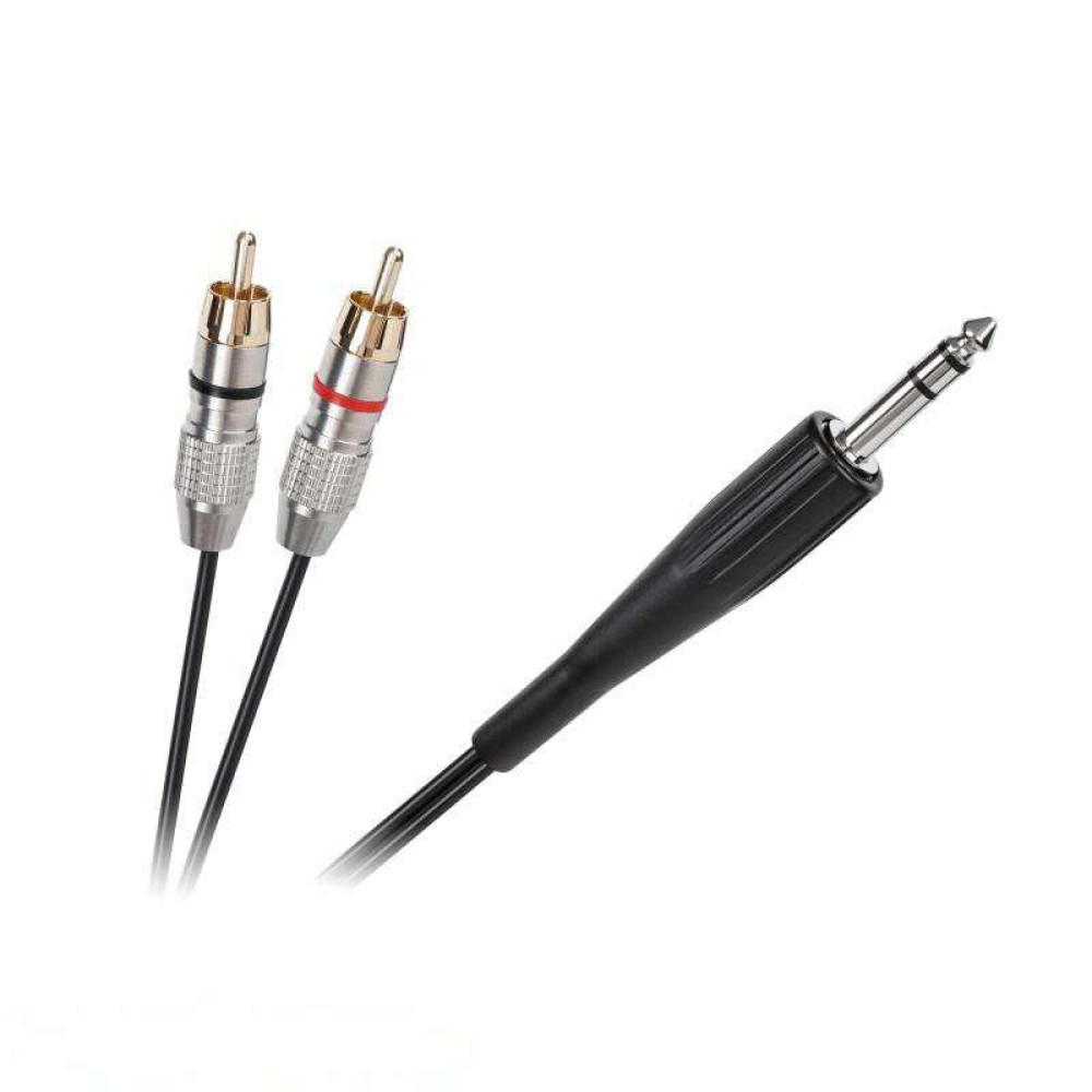 Καλώδιο Jack 6.3mm σε 2xRCA - 1.8m