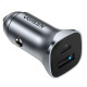 UGreen CD130/30780 Φορτιστής αυτοκινήτου 24W PD+USB QC3.0 (Space Gray)