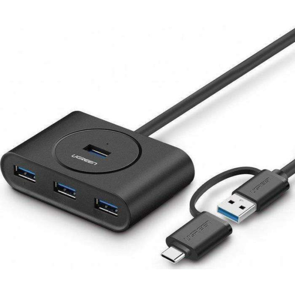 Ugreen CR113 USB 3.0 Hub 4 Θυρών με σύνδεση USB-A, USB-C 40850