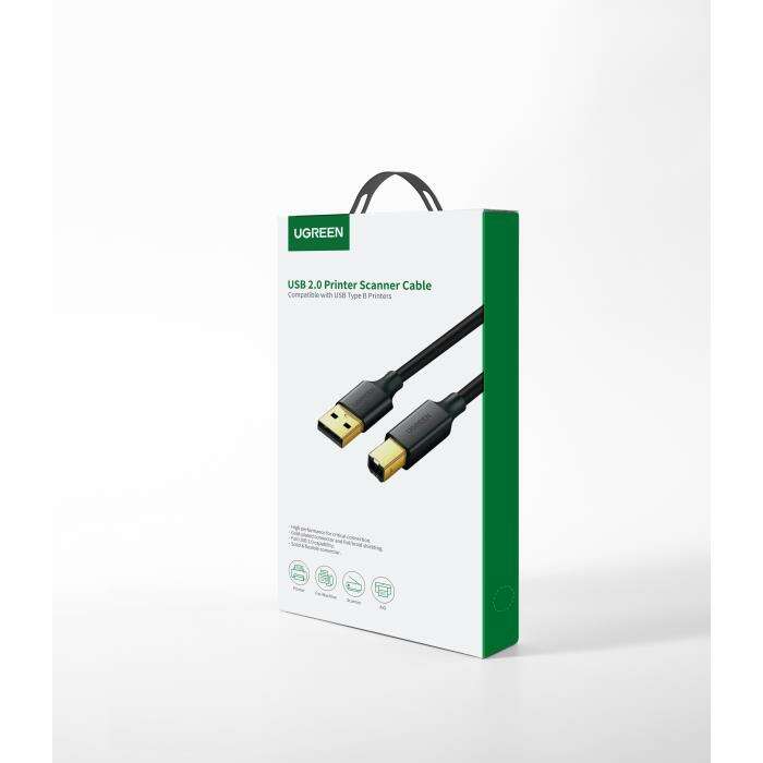 Καλώδιο εκτυπωτή UGreen USB-A σε USB-B US135/20847 2m (Μαύρο)