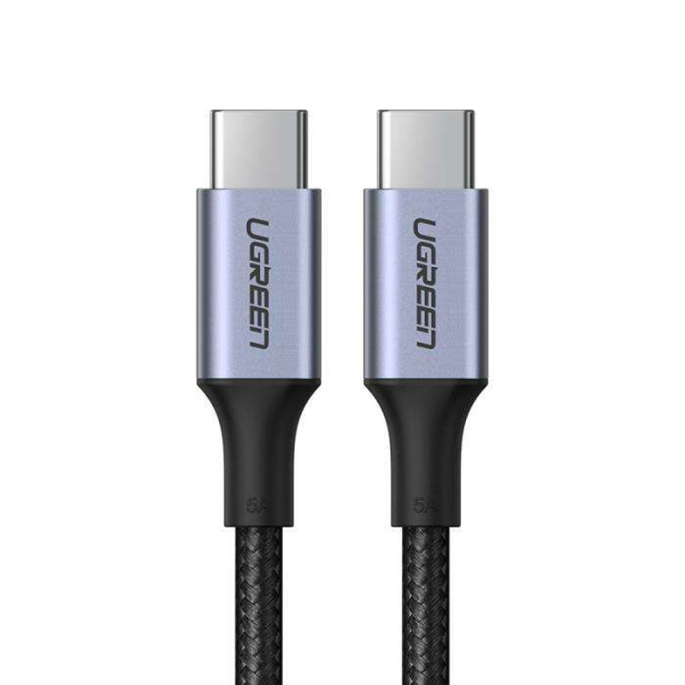 Ugreen Καλώδιο Braided USB 2.0 USB-C male σε USB-C male 70429 5A 2m (Γκρι)