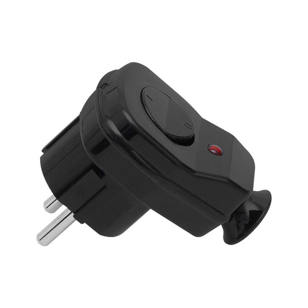 Σουκο Φις Γωνία με Διακόπτη (Μαύρο)