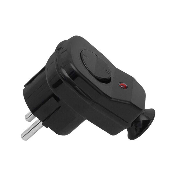 Σουκο Φις Γωνία με Διακόπτη (Μαύρο)