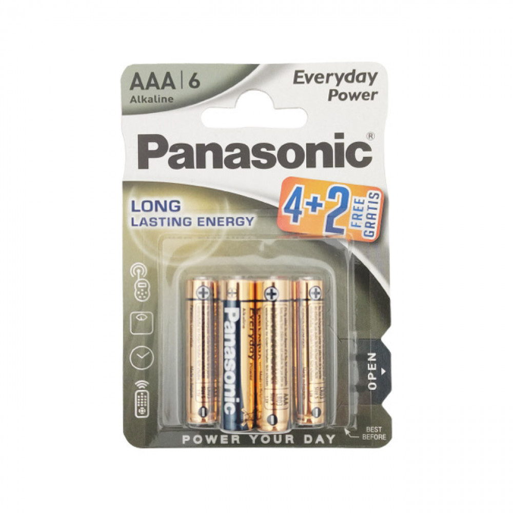 Panasonic μπαταρίες αλκαλικές AAA EVERYDAY POWER 6τμχ