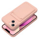 Forcell Θήκη Σιλικόνης Back Cover για Apple iPhone 14 Plus Με Θήκη Για κάρτα (Ροζ)