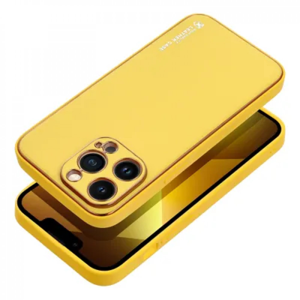 Forcell Δερμάτινη Θήκη Back Cover για Apple iPhone 13 Pro (Κίτρινο)