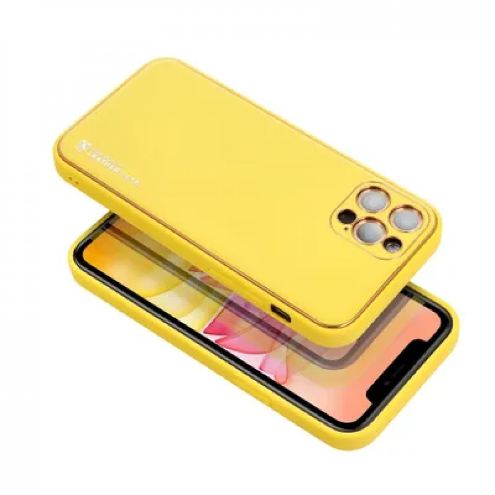 Forcell Δερμάτινη Θήκη Back Cover για Apple iPhone 13 Pro (Κίτρινο)