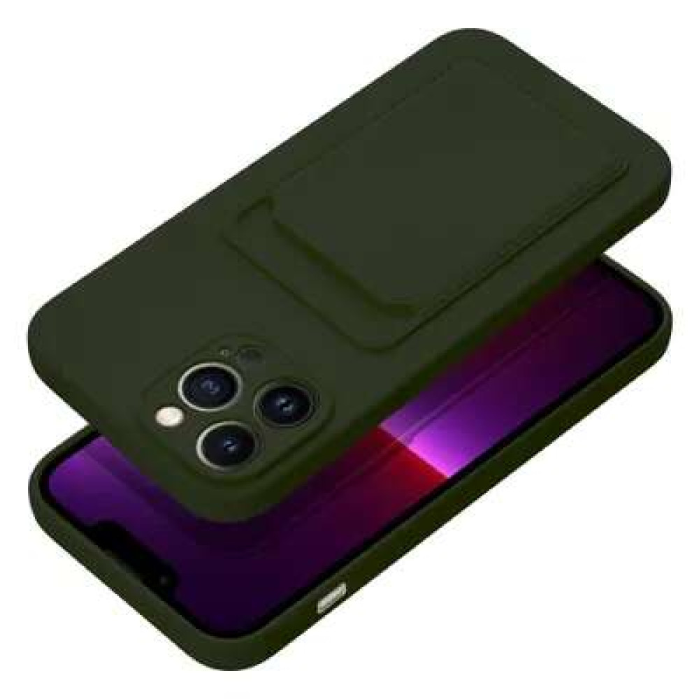 Forcell Θήκη Σιλικόνης Back Cover για Apple iPhone 13 Pro Max Με Θήκη Για κάρτα (Πράσινο)