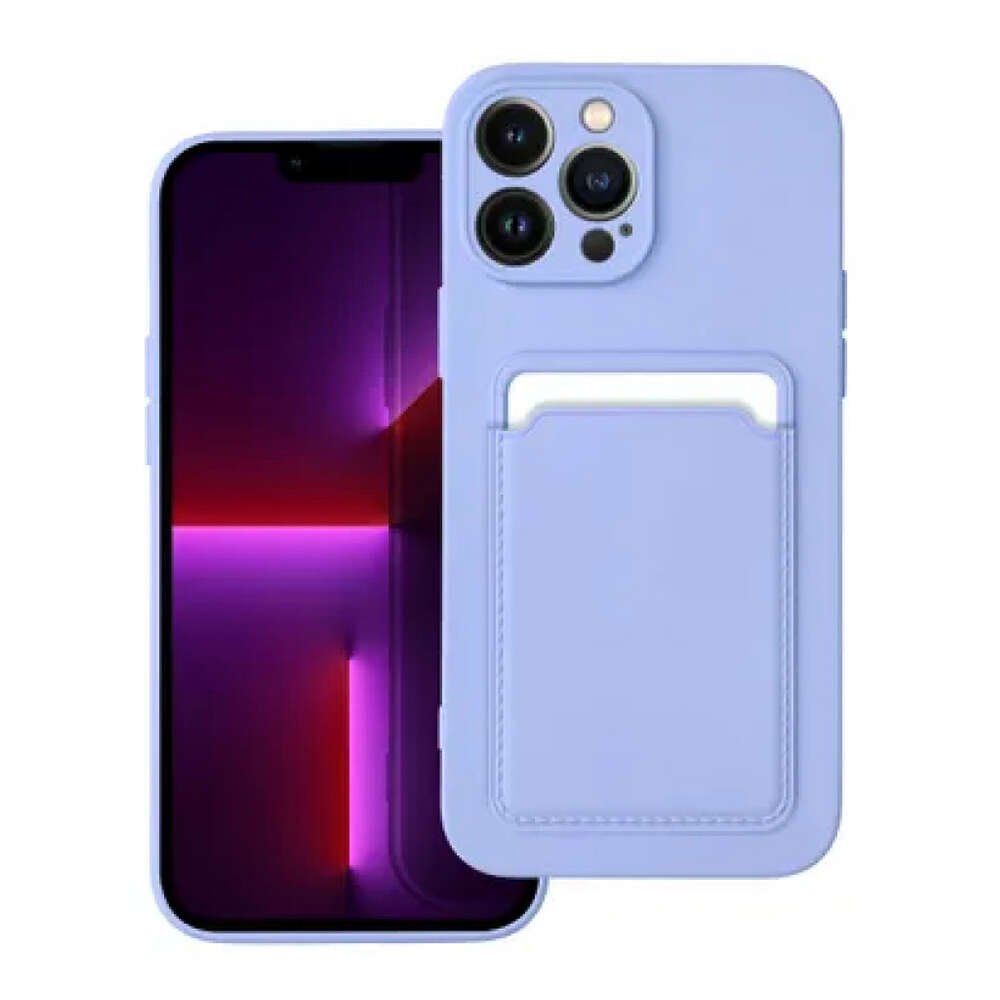 Forcell Θήκη Σιλικόνης Back Cover για Apple iPhone 13 Pro Max Με Θήκη Για κάρτα (Violet)