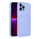 Forcell Θήκη Σιλικόνης Back Cover για Apple iPhone 13 Pro Max Με Θήκη Για κάρτα (Violet)