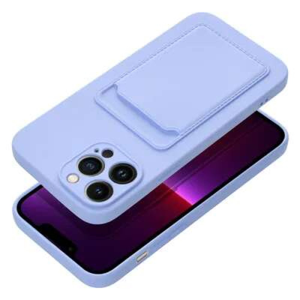 Forcell Θήκη Σιλικόνης Back Cover για Apple iPhone 13 Pro Max Με Θήκη Για κάρτα (Violet)