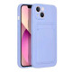 Forcell Θήκη Σιλικόνης Back Cover για Apple iPhone 13 Με Θήκη Για κάρτα (Violet)