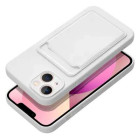 Forcell Θήκη Σιλικόνης Back Cover για Apple iPhone 14 Με Θήκη Για κάρτα (Λευκό)