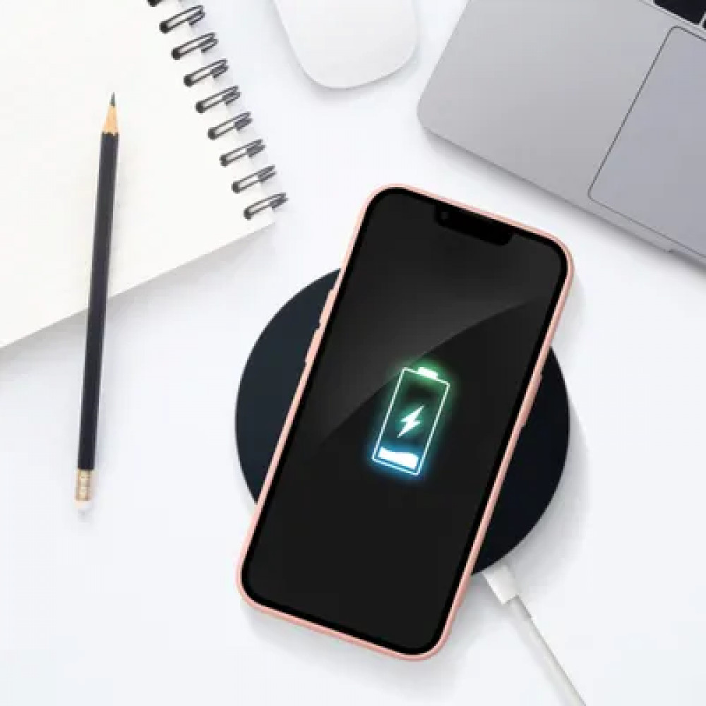Forcell Θήκη Σιλικόνης Back Cover για Apple iPhone 13 Pro Max Με Θήκη Για κάρτα (Ροζ)