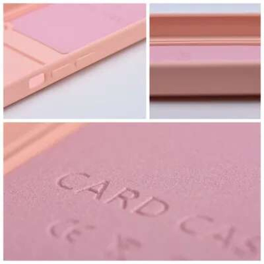 Forcell Θήκη Σιλικόνης Back Cover για Apple iPhone 13 Pro Max Με Θήκη Για κάρτα (Ροζ)