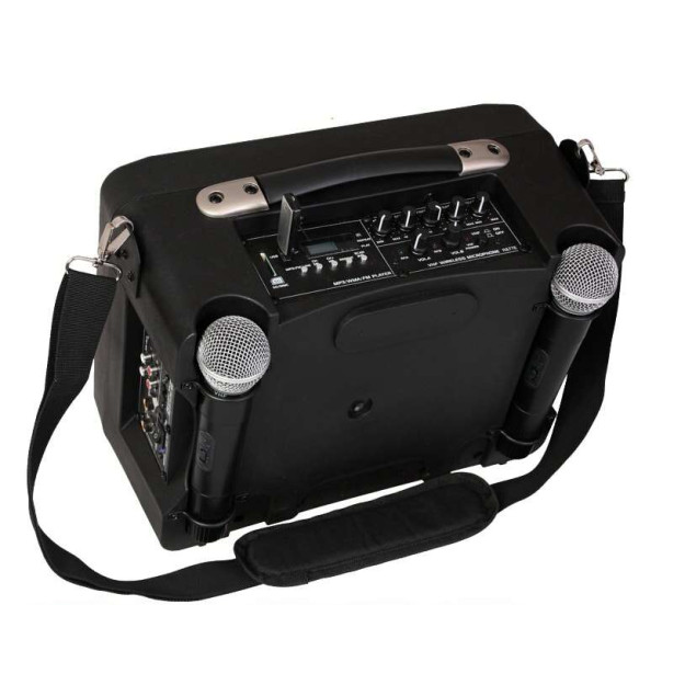 Φορητό επαναφορτιζόμενο σύστημα PA με USB/MP3/SD, Bluetooth και 2 Μικρόφωνα UHF - Ibiza Sound PORT85UHF-BT