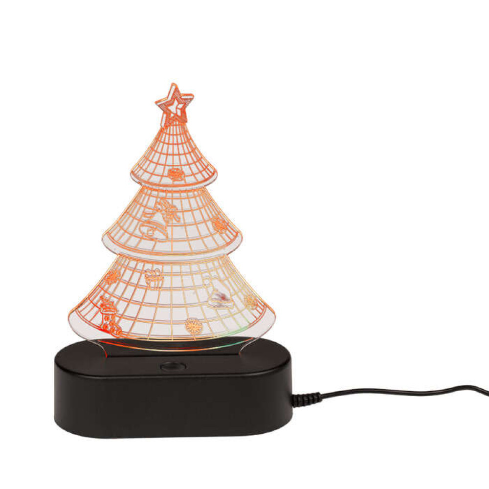 Φωτιστικό 3D LED Christmas Tree με καλώδιο USB