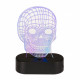Φωτιστικό 3D LED Skull με καλώδιο USB 20cm