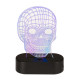 Φωτιστικό 3D LED Skull με καλώδιο USB 20cm