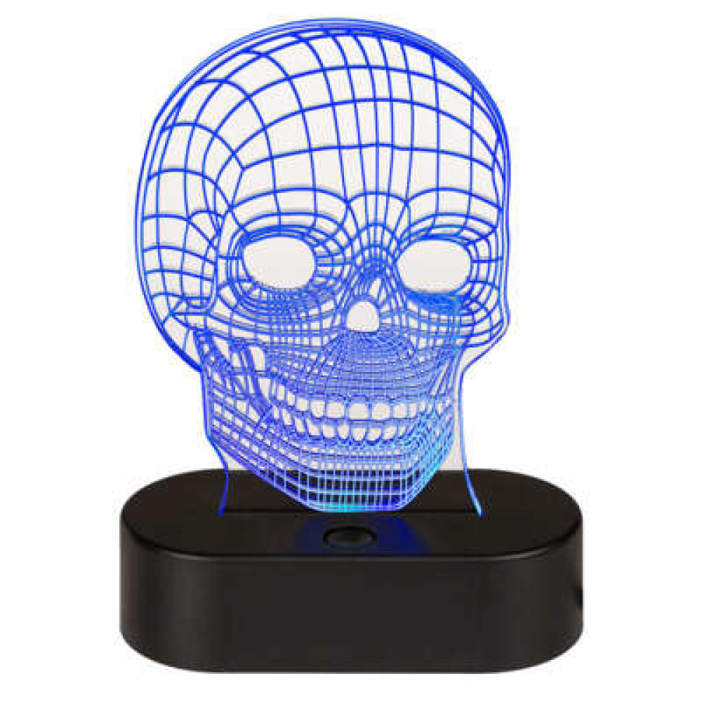 Φωτιστικό 3D LED Skull με καλώδιο USB 20cm