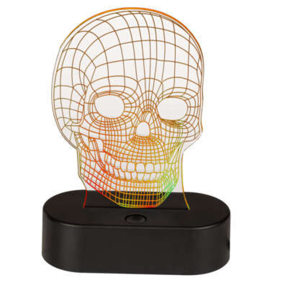 Φωτιστικό 3D LED Skull με καλώδιο USB 20cm