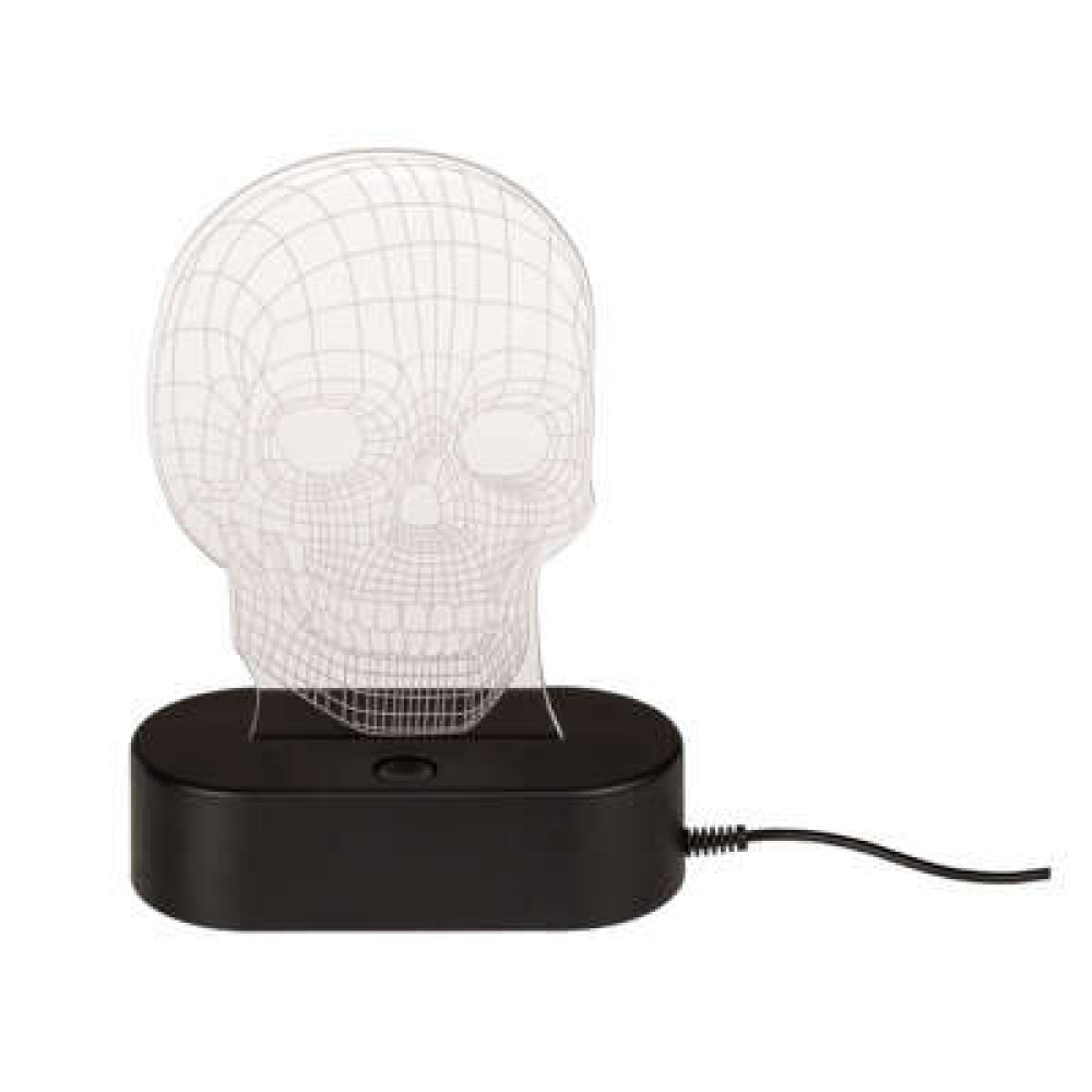 Φωτιστικό 3D LED Skull με καλώδιο USB 20cm