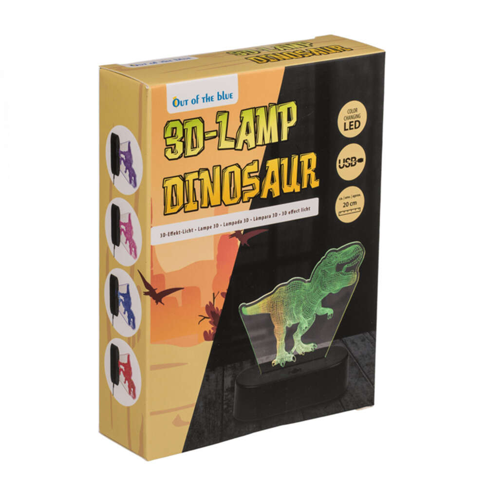 Φωτιστικό 3D LED T-Rex με καλώδιο USB