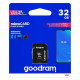 Goodram Microcard Memory Card micro SD 32GB CLASS 10 UHS I 100MB/s  + αντάπτορας