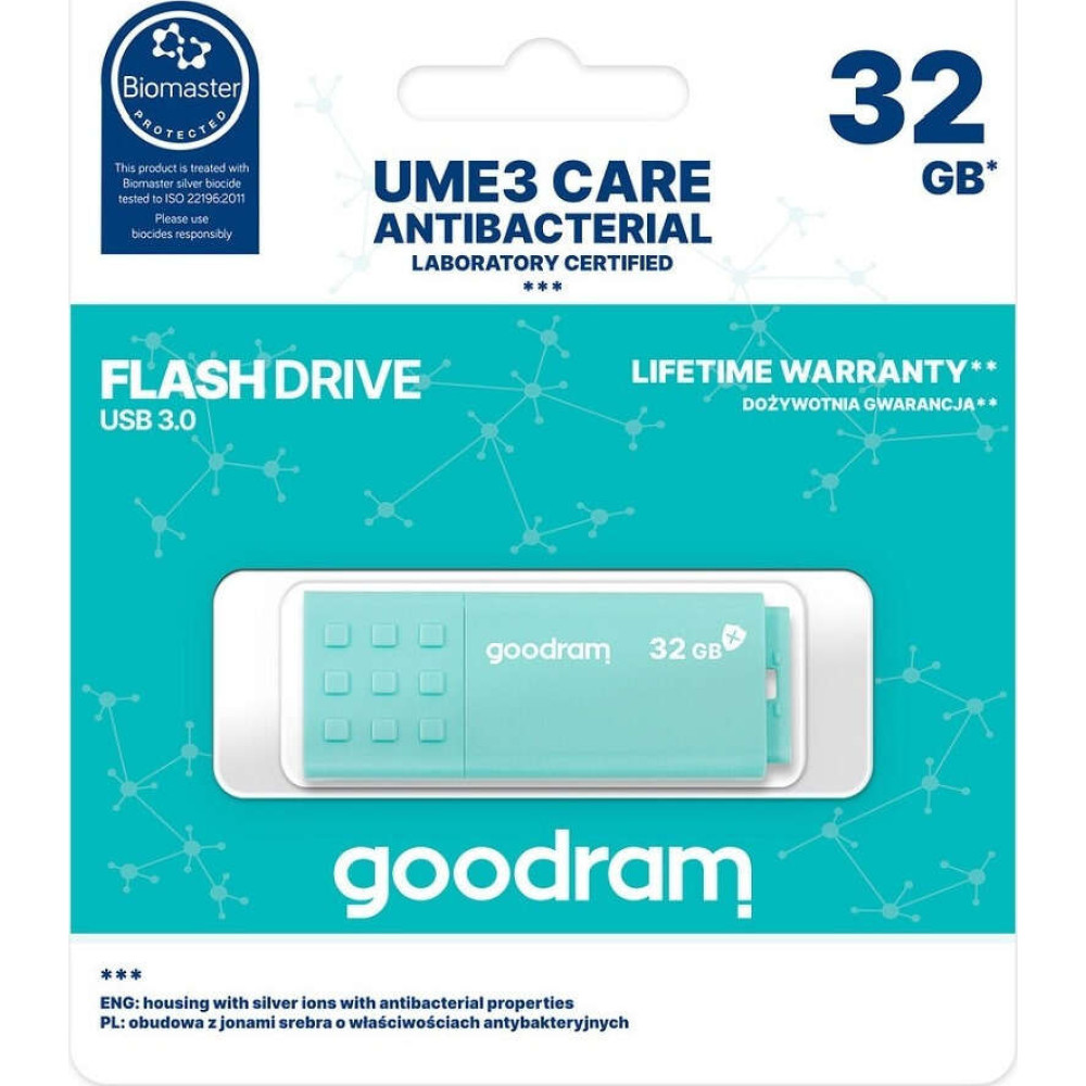 Goodram UME3 Care USB stick 3.0 32GB (Τιρκουάζ)