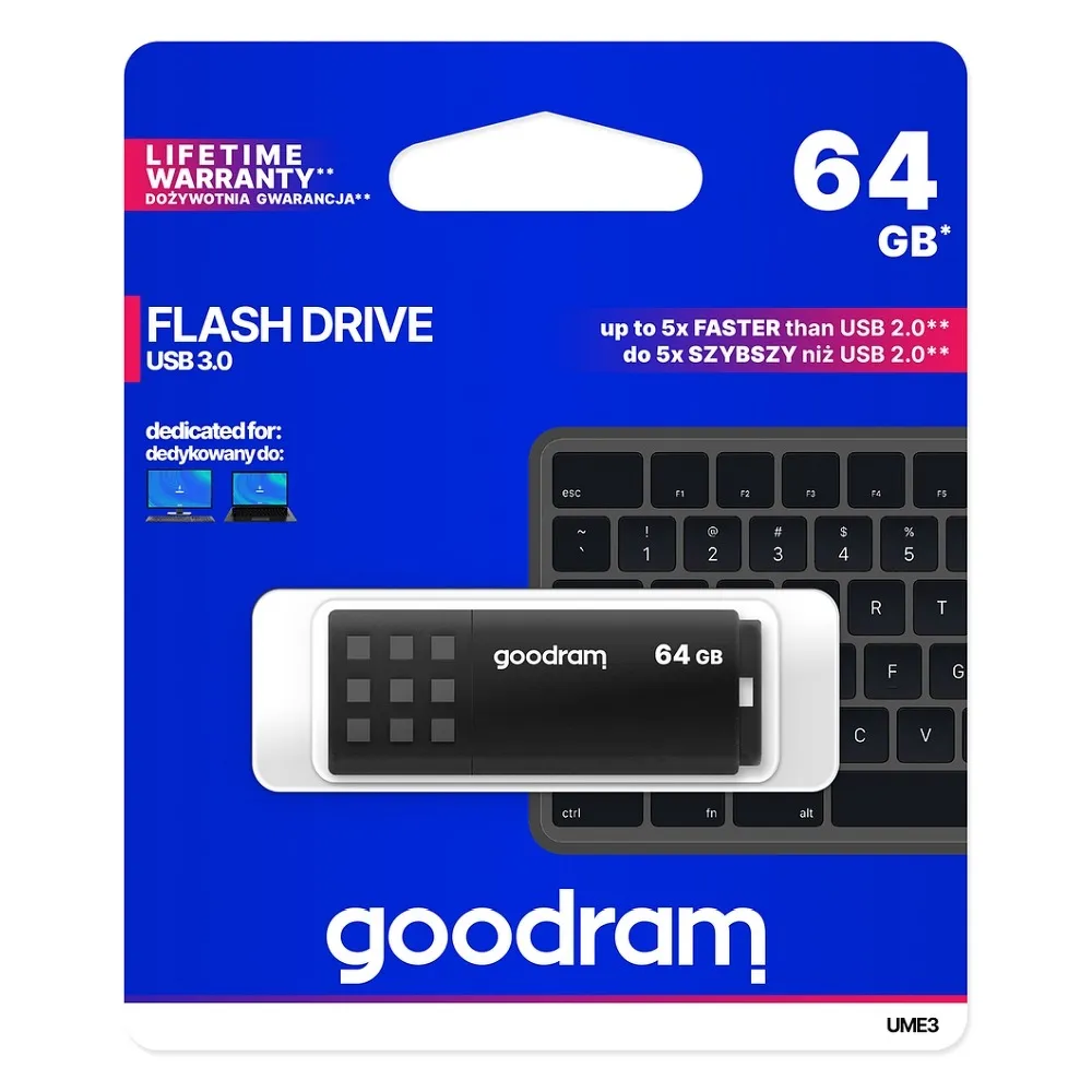 Goodram UME3 USB stick 3.0 64GB (Μαύρο)