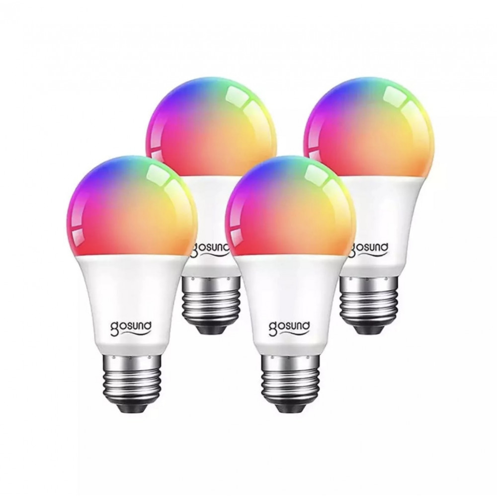 Gosund WB4 Smart Λάμπες LED για Ντουί E27 και Σχήμα A60 RGBW 800lm Dimmable 4τμχ