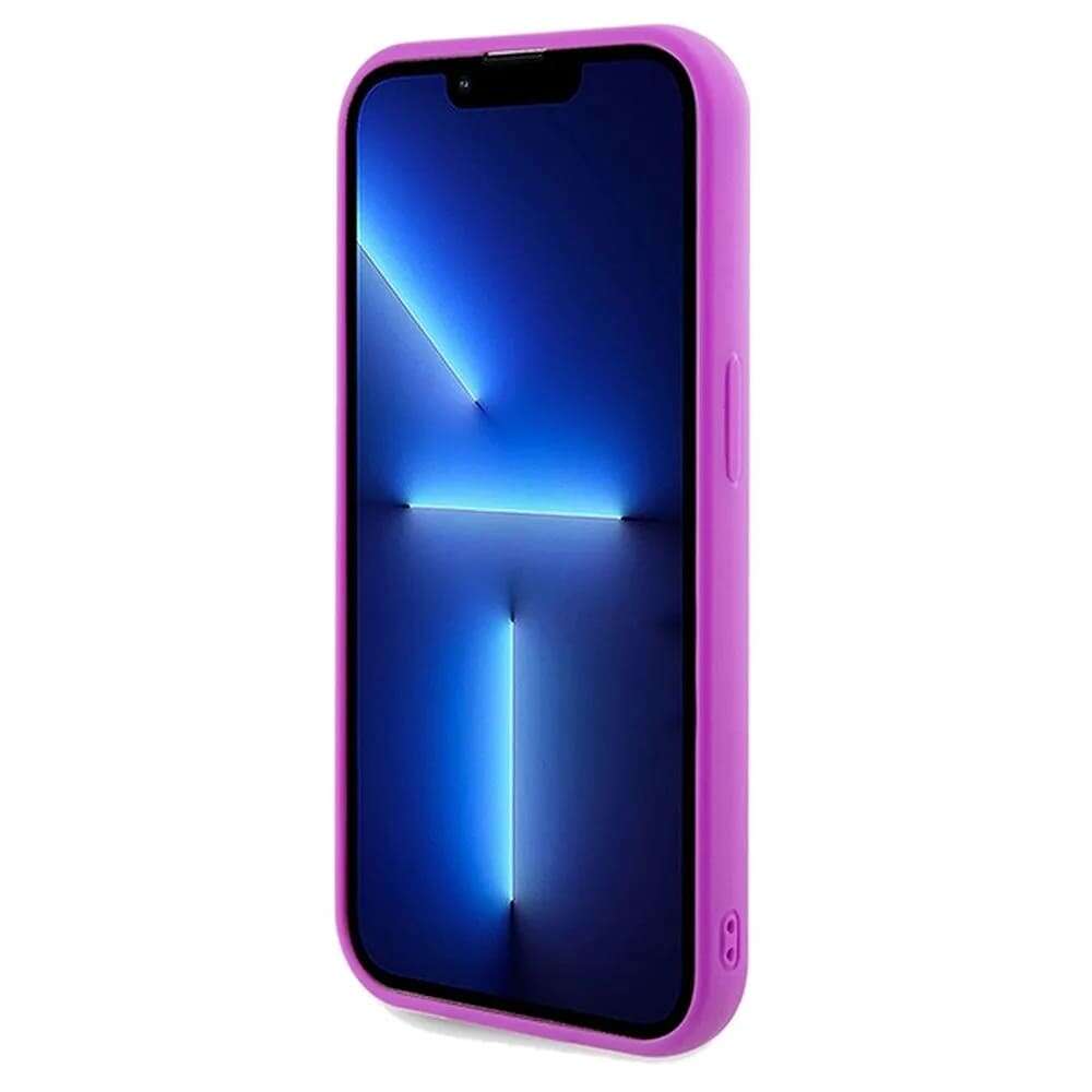 Guess Disco Script Metal Θήκη Backcover για Apple iPhone 14 Pro Max (Φούξια)