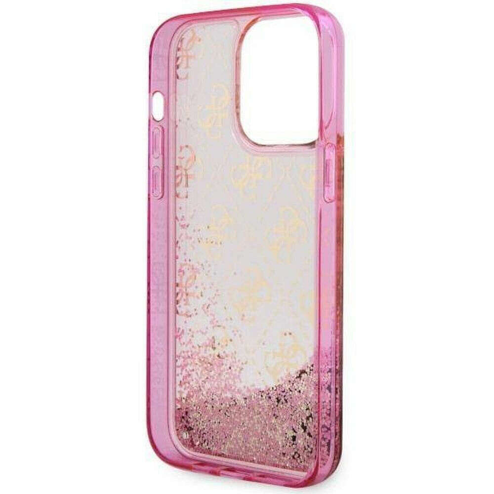 Guess Liquid Glitter Θήκη Backcover για Apple iPhone 14 Pro (Ροζ)