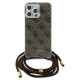 Guess Print Θήκη Backcover για Apple iPhone 15 Pro Max με λουράκι (Καφέ)