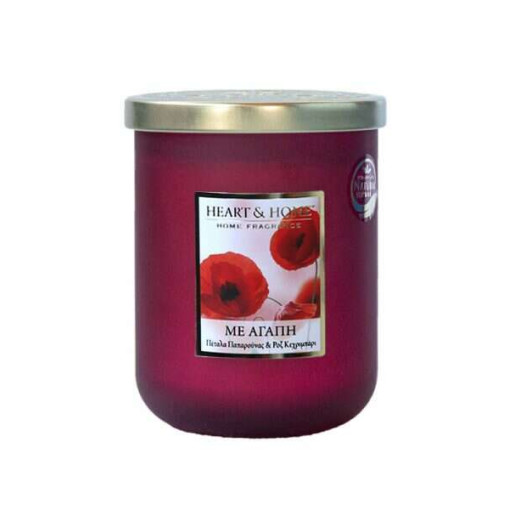 Heart & Home Μεγάλο Αρωματικό Κερί Σόγιας Με Αγάπη (75 ωρών)