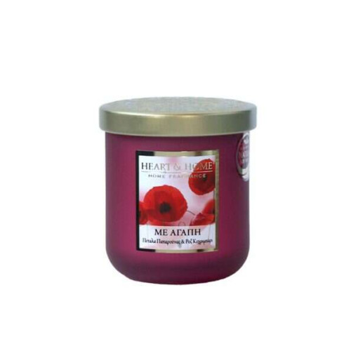 Heart & Home Μεσαίο Αρωματικό Κερί Σόγιας Με Αγάπη (30 ωρών)
