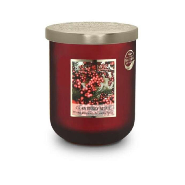 Heart & Home Μεσαίο Αρωματικό Κερί Σόγιας Πικάντικο Κράνμπερι (30 ωρών)
