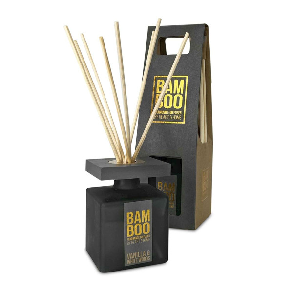 Heart & Home Bamboo Collection Αρωματικό Χώρου με Sticks Βανίλια και Λευκό Ξύλο (80ml)