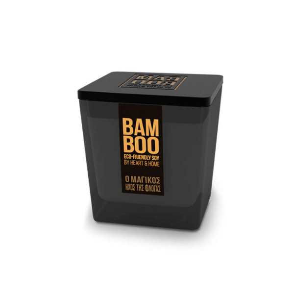 Heart & Home Bamboo Collection Αρωματικό Κερί Ο Μαγικός Ήχος της Φλόγας (40 ωρών)