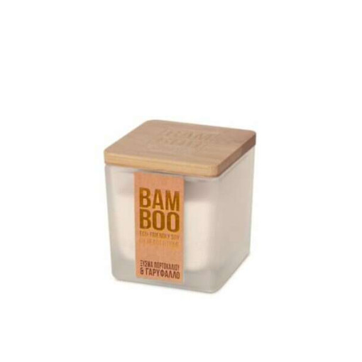 Heart & Home Bamboo Collection Αρωματικό Κερί Ξύσμα Πορτοκαλιού & Γαρύφαλλο (20 ωρών)