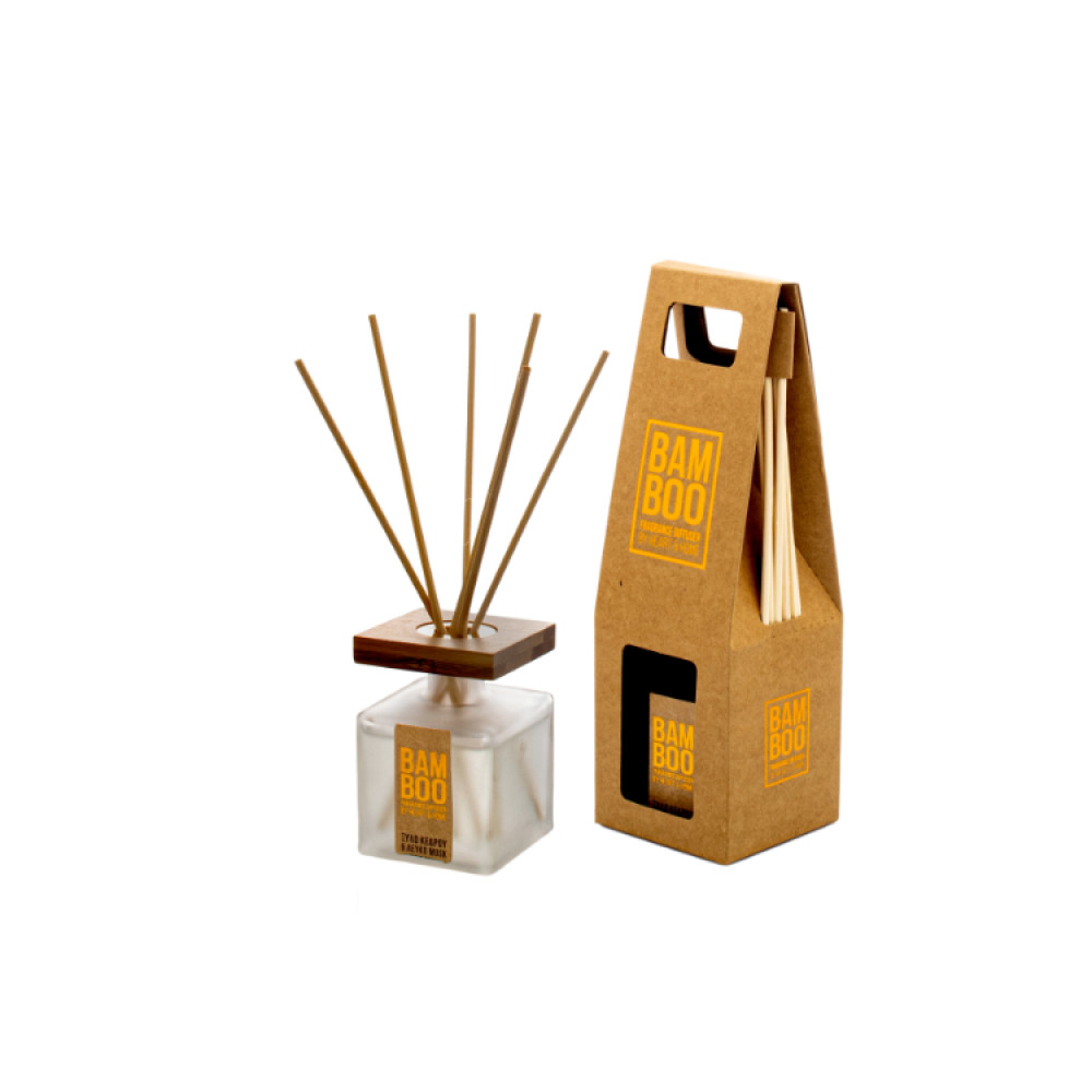 Heart & Home Bamboo Collection Αρωματικό Χώρου με Sticks Ξύλο Κέδρου και Λευκό Musk (80ml)