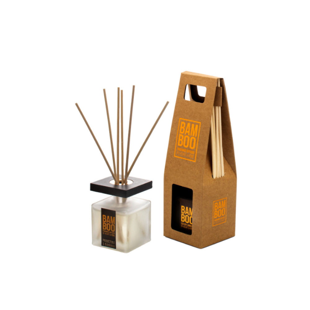 Heart & Home Bamboo Collection Αρωματικό Χώρου με Sticks Ροδόξυλο και Βανίλια (80ml)