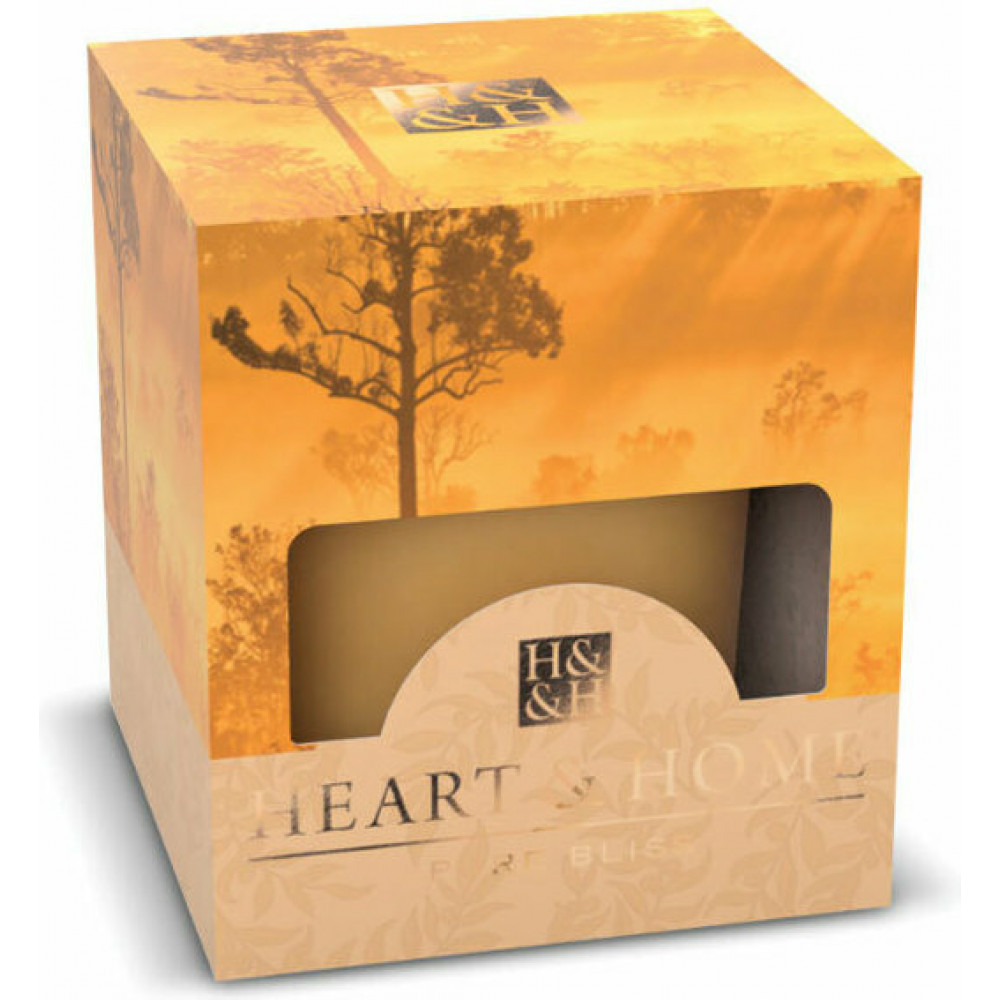 Heart & Home Μικρό Αρωματικό Κερί Κεχριμπαρένιο Δάσος (15 ωρών)