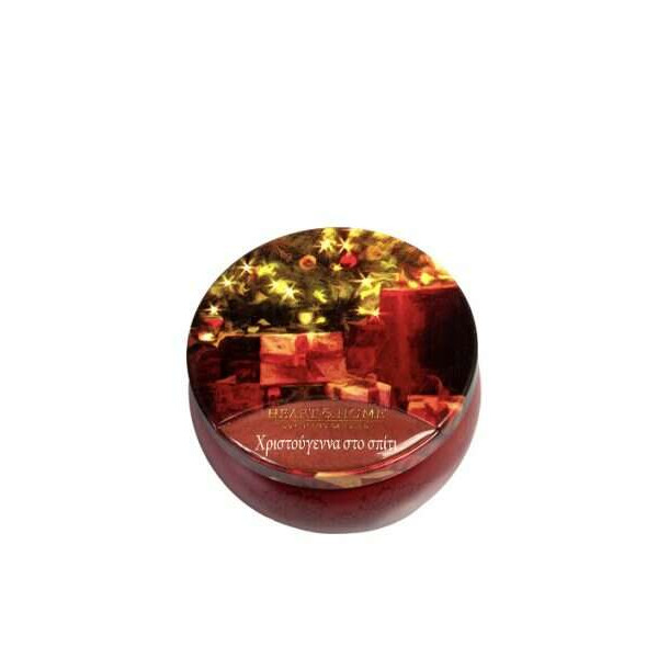 Heart & Home Χριστουγεννιάτικο Αρωματικό Κερί σε Μεταλλικό Κουτάκι Χριστούγεννα στο Σπίτι (30 ωρών)