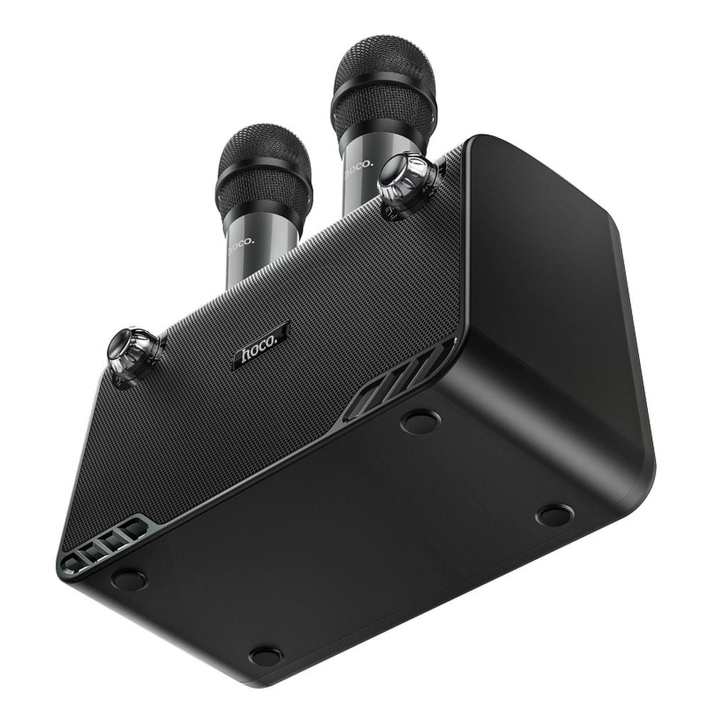 Hoco BS41 Plus Ηχείο Bluetooth με 2 ασύρματα μικρόφωνα και Disco Light (Μαύρο)