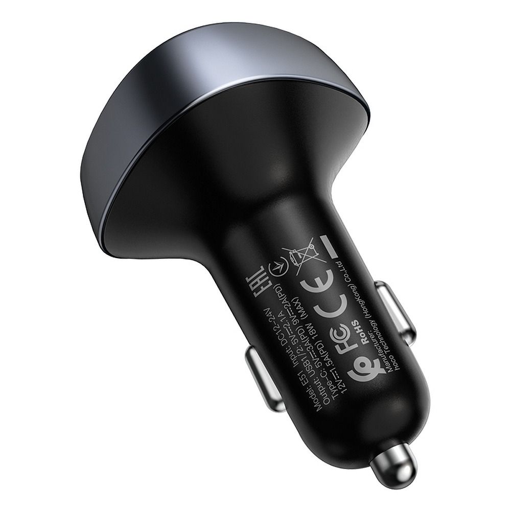 Hoco E51 FM Transmitter Bluetooth PD18W + USB 2,1A + TF card (Μαύρο)